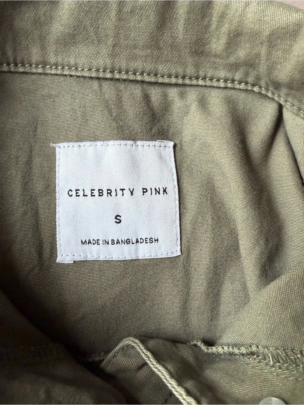 Celebrity Pink Boilersuit Womens Size Small Olive Green Gorpcore Utility Safari